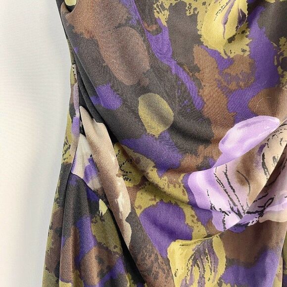 Vintage 2000’s Y2k Purple Flower Fitted Dress - Picture 4 of 7